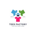 Tee tshirt maker logo icon template, logo for tshirt and garment textile factory business