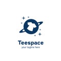 Tee tshirt planet space logo icon symbol simple vector