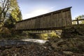 Teegarden-Centennial Covered Bridge low angle view Royalty Free Stock Photo