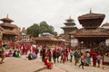 Teej festival, Durbar Square, Kathmandu, Nepal