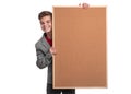 Teen boy with board Royalty Free Stock Photo