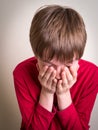 Teen Boy Crying Royalty Free Stock Photo