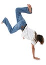 Teen Boy doing Handstand Royalty Free Stock Photo