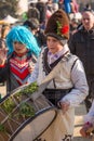 Teen boy drummer participating in the festival