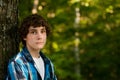 Teen boy outdoors Royalty Free Stock Photo