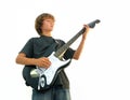 Teen Boy Playing Guitar Royalty Free Stock Photo