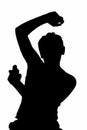 Teen Boy Silhouette Spraying Underarm Deodorant