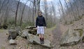 Boy at the Appalachian Trail Royalty Free Stock Photo