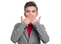 Teen boy in suit Royalty Free Stock Photo