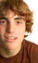 Teen boy wearing braces