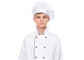 Teen boy wearing chef uniform Royalty Free Stock Photo