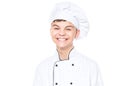 Teen boy wearing chef uniform Royalty Free Stock Photo