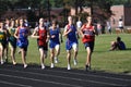 Teen Boys Running in Long Distance Tack Meet Race