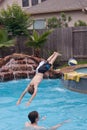 Teen boys swimming Royalty Free Stock Photo
