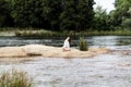 Teen Caucasian Woman Outdoor Kneeling White Leotards