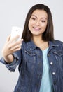 Teen and cellphone Royalty Free Stock Photo