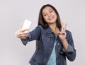 Teen and cellphone Royalty Free Stock Photo