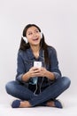 Teen and cellphone Royalty Free Stock Photo