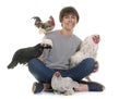 Teen and chicken