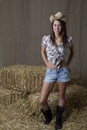 Teen cowgirl Royalty Free Stock Photo