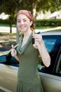 Teen Driver with Keys Royalty Free Stock Photo