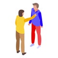 Teen father problems icon, isometric style