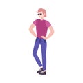 Teen Flat Illustration Royalty Free Stock Photo