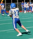 Teen Football Player Just Caught Ball Royalty Free Stock Photo