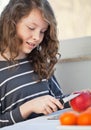 Teen girl with apple Royalty Free Stock Photo