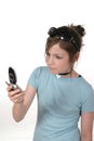 Teen Girl With Cellphone 2a Royalty Free Stock Photo