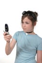 Teen Girl With Cellphone 3a Royalty Free Stock Photo