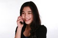 Teen girl on cellphone Royalty Free Stock Photo