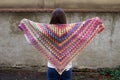 Teen girl with a crochet scarf