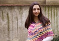 Teen girl with a crochet scarf