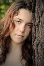 Teen girl depressed Royalty Free Stock Photo