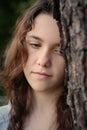 Teen girl depressed Royalty Free Stock Photo