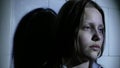 Teen girl. Drug addiction. Depressed face of a teen girl with overdose or hangover-abstinence syndrom from drugs. 4K UHD