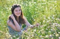 Teen girl in a field