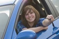 Teen Girl getting her first car Royalty Free Stock Photo