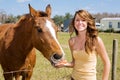 Teen Girl & Her Horse Royalty Free Stock Photo