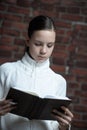 Teen girl holding a diary Royalty Free Stock Photo