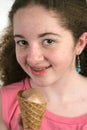 Teen Girl With Ice Cream Cone Royalty Free Stock Photo