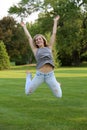 Teen girl jumping Royalty Free Stock Photo