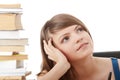 Teen girl learning Royalty Free Stock Photo