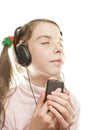 Teen girl listening music Royalty Free Stock Photo