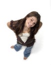 Teen girl looking up Royalty Free Stock Photo