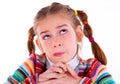 Teen girl make crazy funny faces Royalty Free Stock Photo