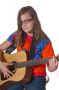 Teen Girl playing guitar Royalty Free Stock Photo