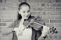 Teen Girl Playing Violin