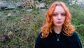 Teen Girl Posing Red Hair Royalty Free Stock Photo